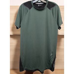SPYDER Active Green Men's Stretchy Shirt Size Medium short Sleeve